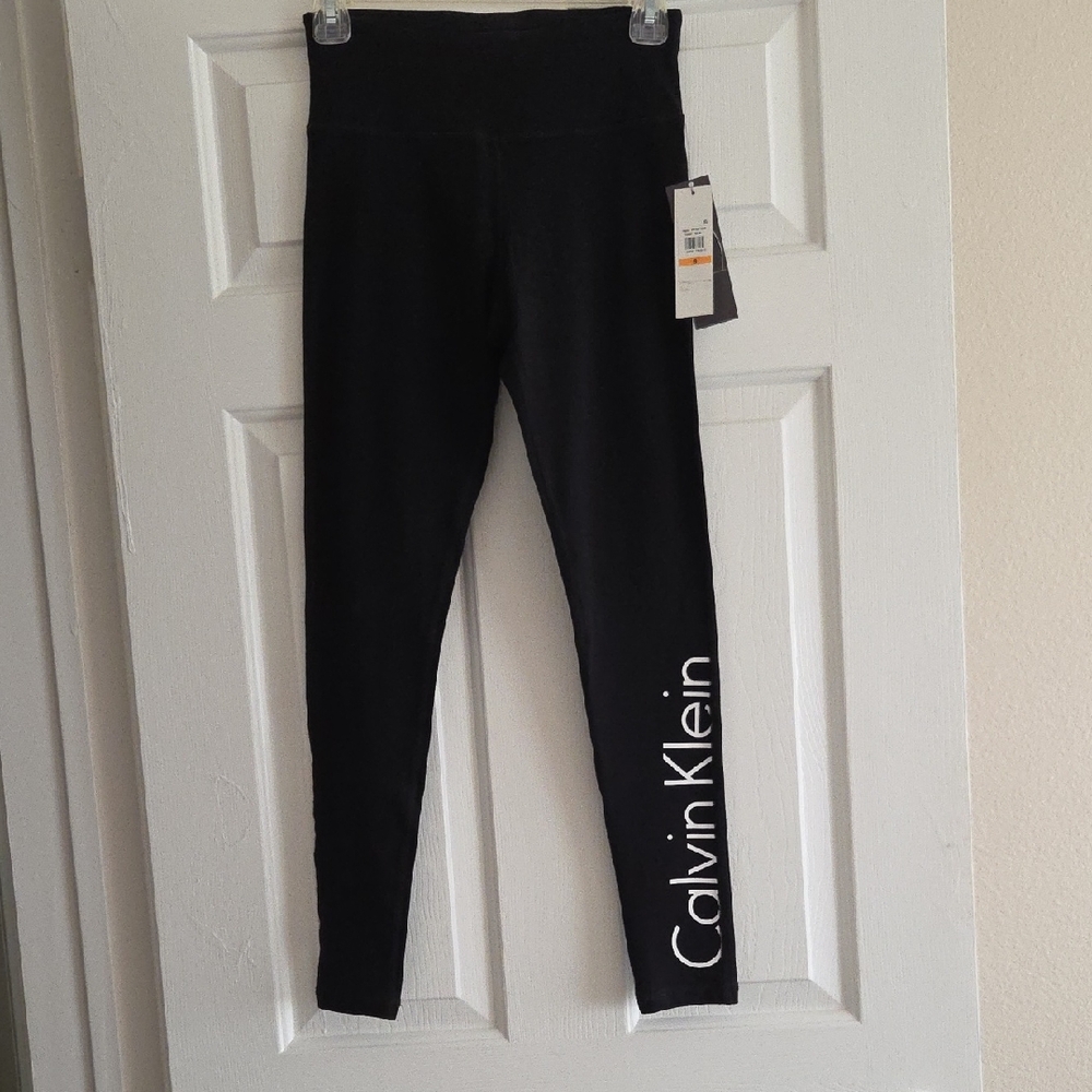Calvin Klein Women's Small Black Performance Logo Leggings